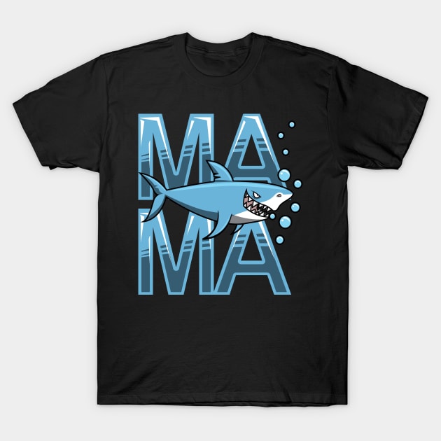 'Mama Shark' Awesome Shark Matching Family Gift T-Shirt by ourwackyhome